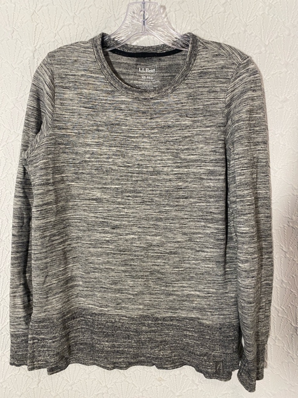 L.L. Bean Women's Heathered Gray Crewneck Sweater Size XS